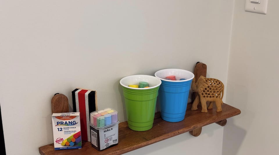 Creative corner stocked for kids—easy, stress-free stays