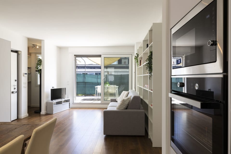 Panoramic Apartment | Living area | 32-inch Smart TV with digital channels