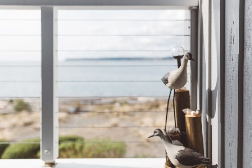 A balcony on each floor gives you something to look at from everywhere.