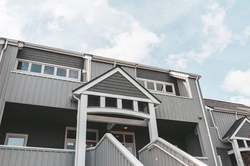 Unit located on second floor, just two flights of steps to front door.