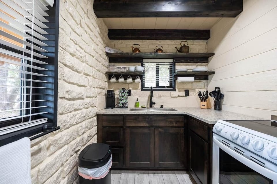 Fully stocked kitchenette, including coffee bar