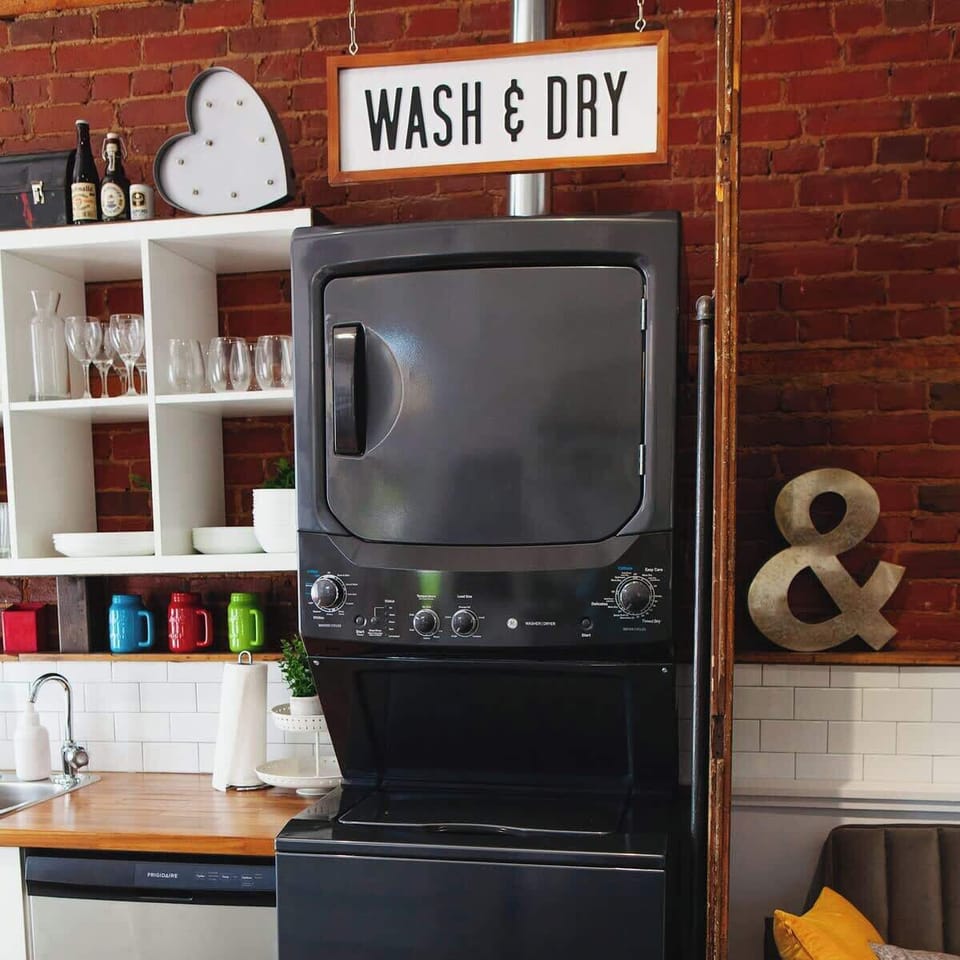 Something I always look for in an AirBnB is a washer and dryer. You never know when you might need to give your clothes a wash. We provide some detergent and dryer sheets for you to use to get you started.