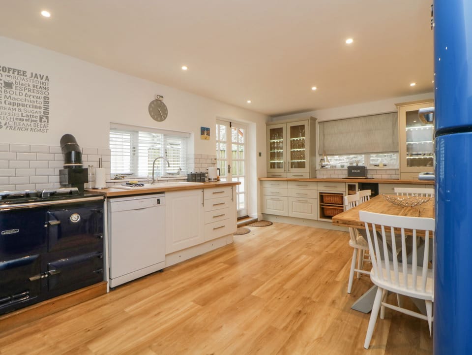 Fridge, dishwasher, electric kettle, toaster