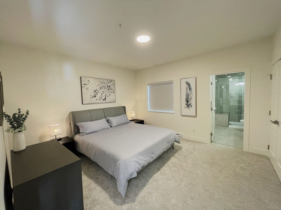 Primary bedroom with King Bed and attached ensuite