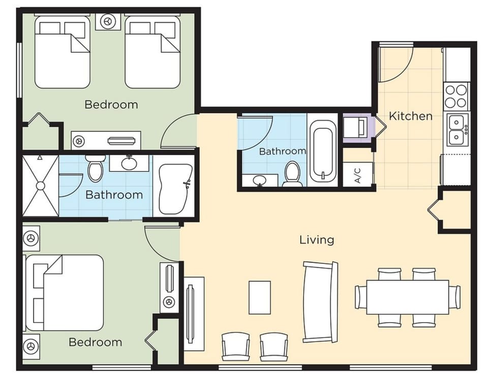 Unit may vary in layout, view, floor, and decor.