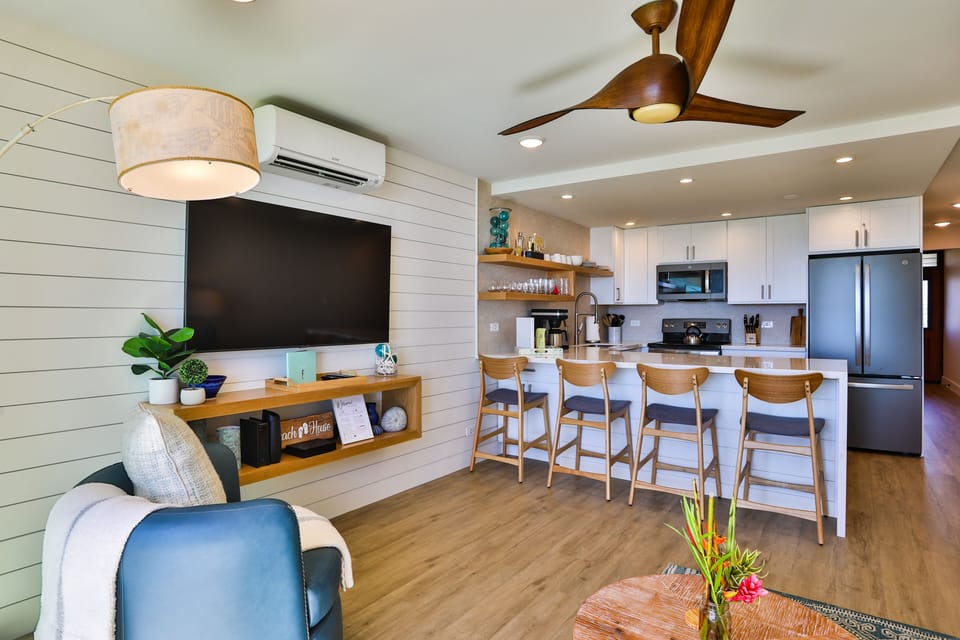 living room with AC