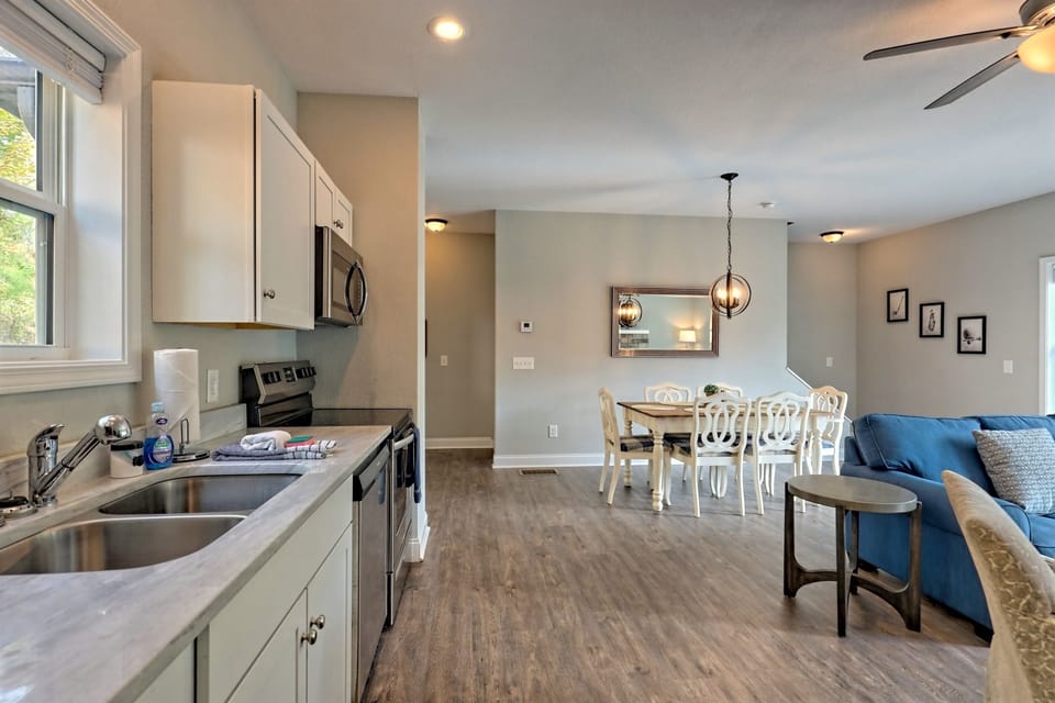 Open living/dining area