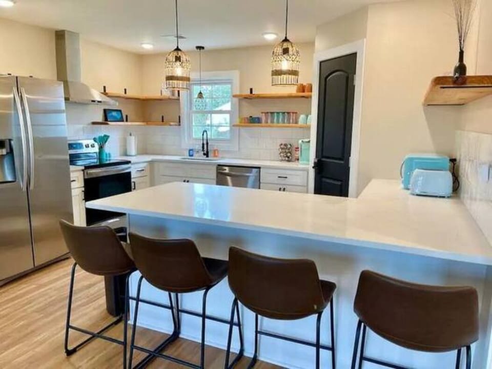 Open concept kitchen with all small appliances for your convenience 