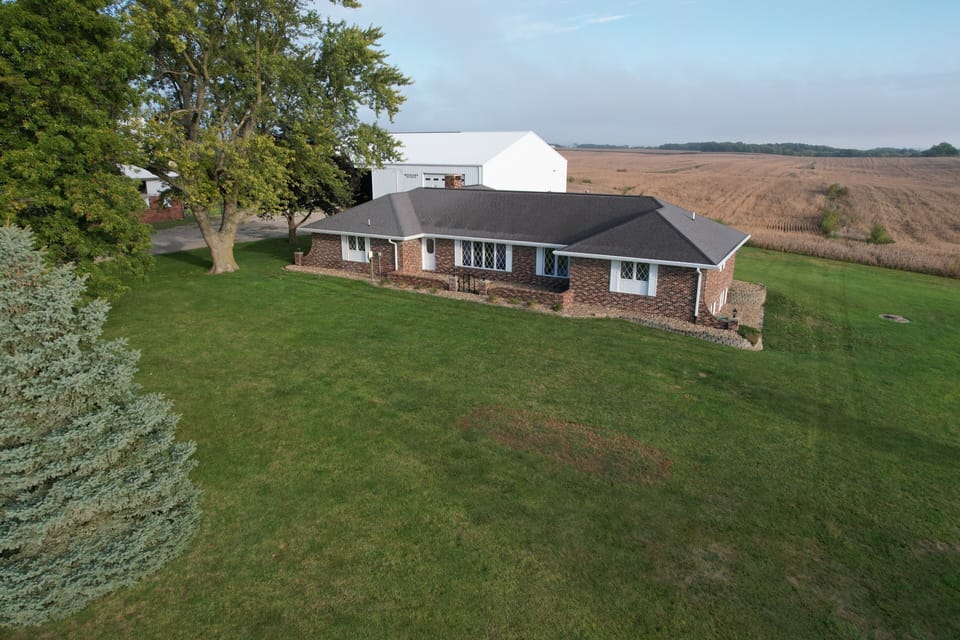 Large front yard.