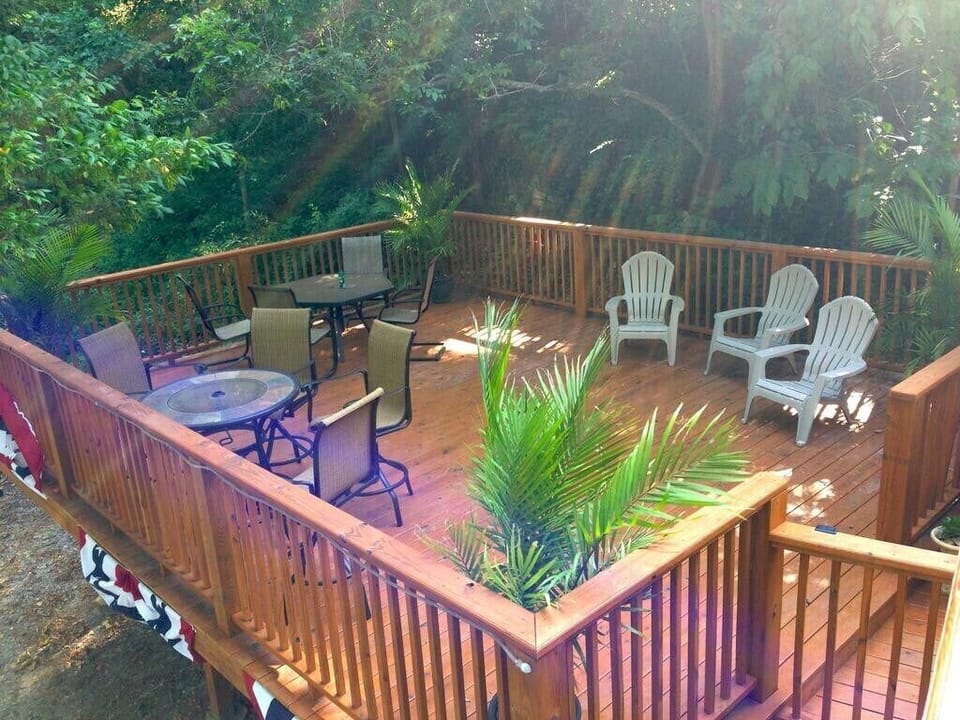 Shared deck hangout.