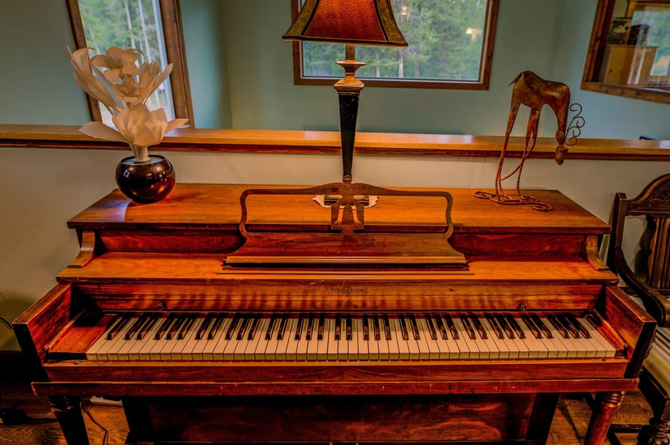 Piano in upstairs loft
