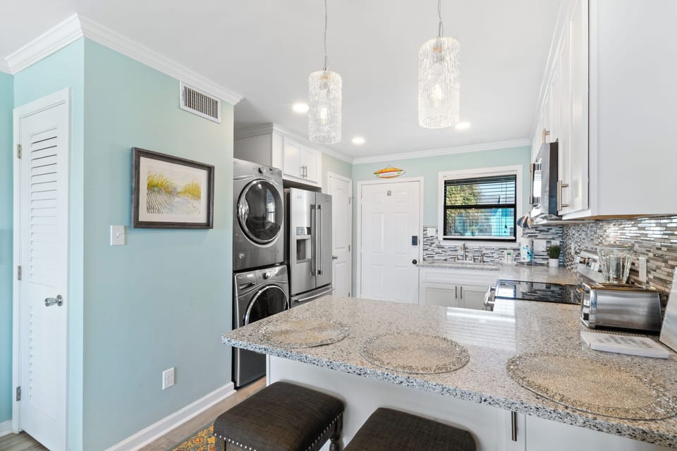 The spacious condo is well equipped with everything you need for a relaxing stay
