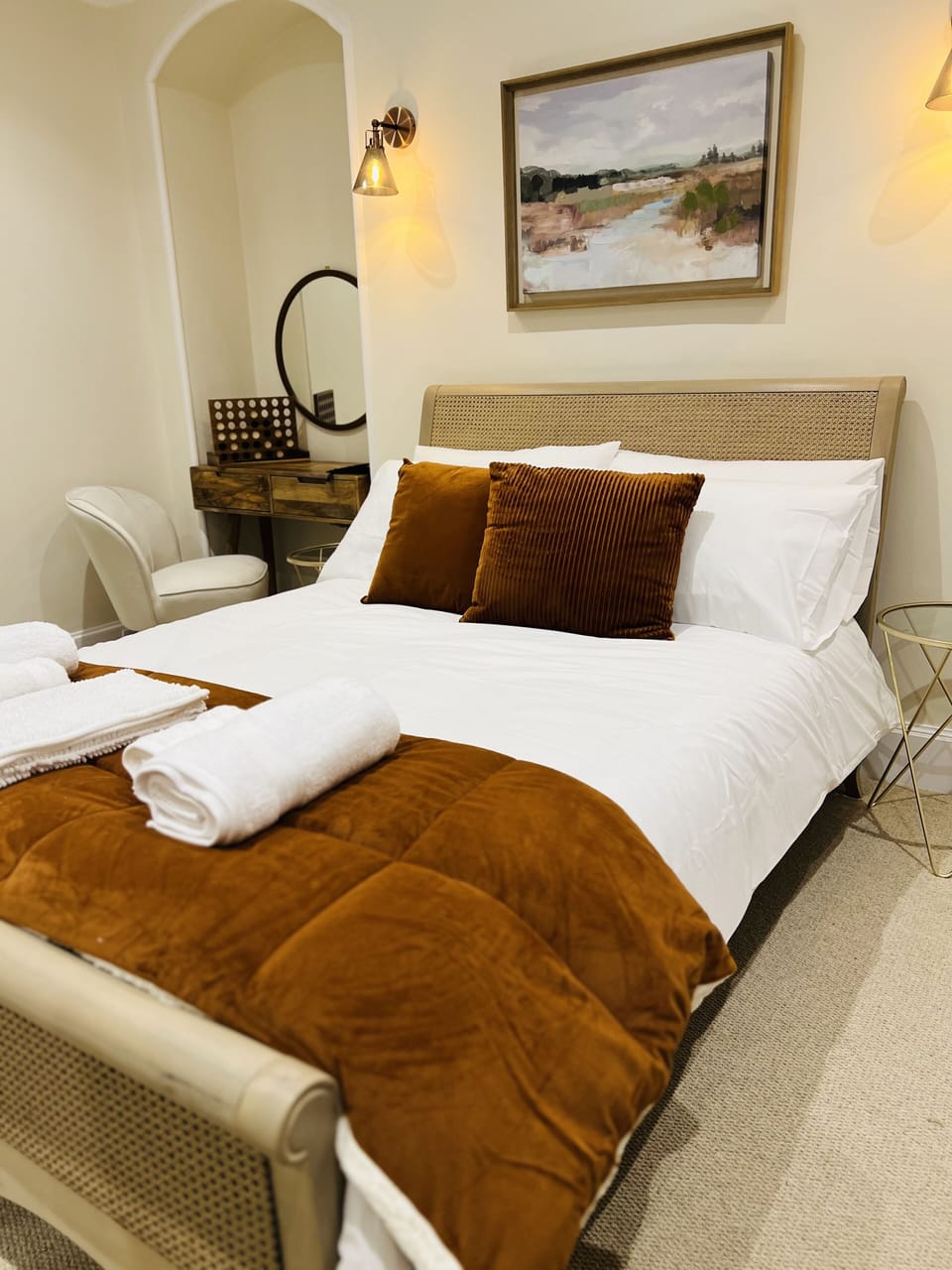 Luxury Double Room | Premium bedding, memory foam beds, desk, laptop workspace