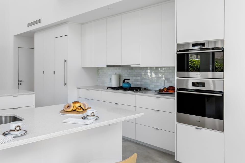 Spacious and well-stocked kitchen