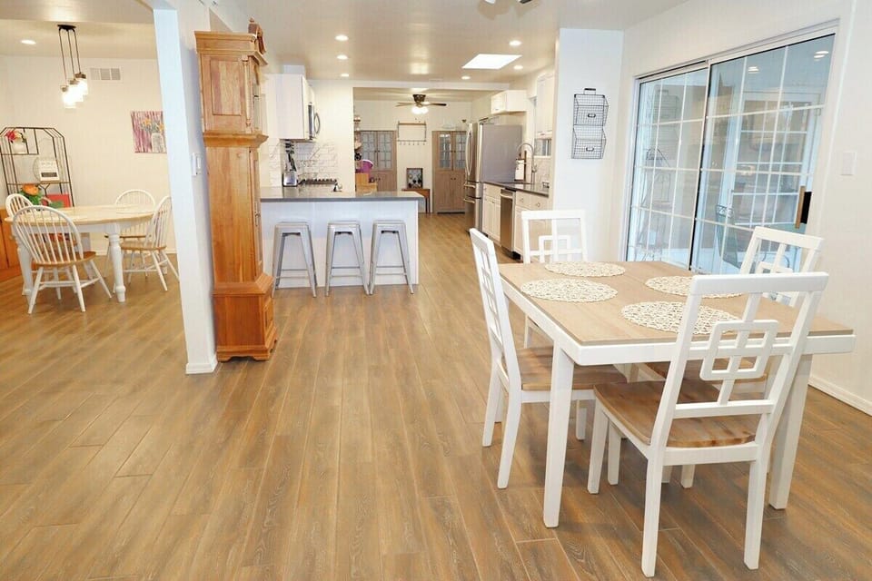 Spacious dining area