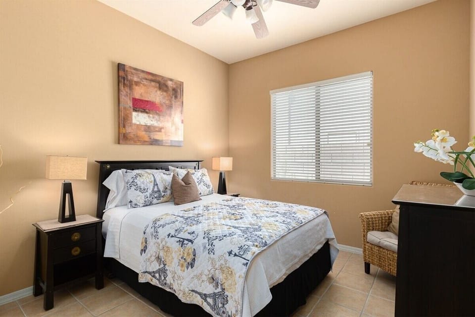 guest bedroom with queen bed