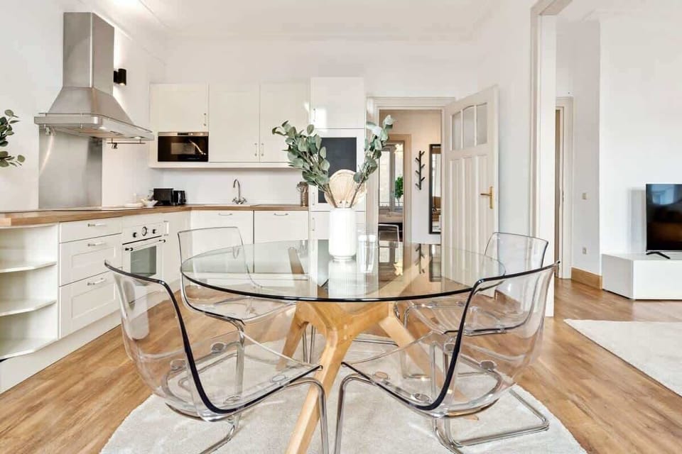 Dine with style in our modern-meets-classic eating area.