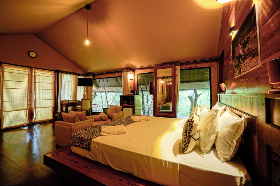 Luxury Tent, 1 Queen Bed, Private Pool, Garden View | In-room safe, individually decorated, desk, soundproofing