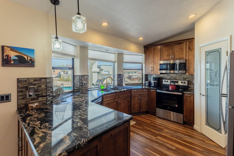 Kitchen with walkin pantry