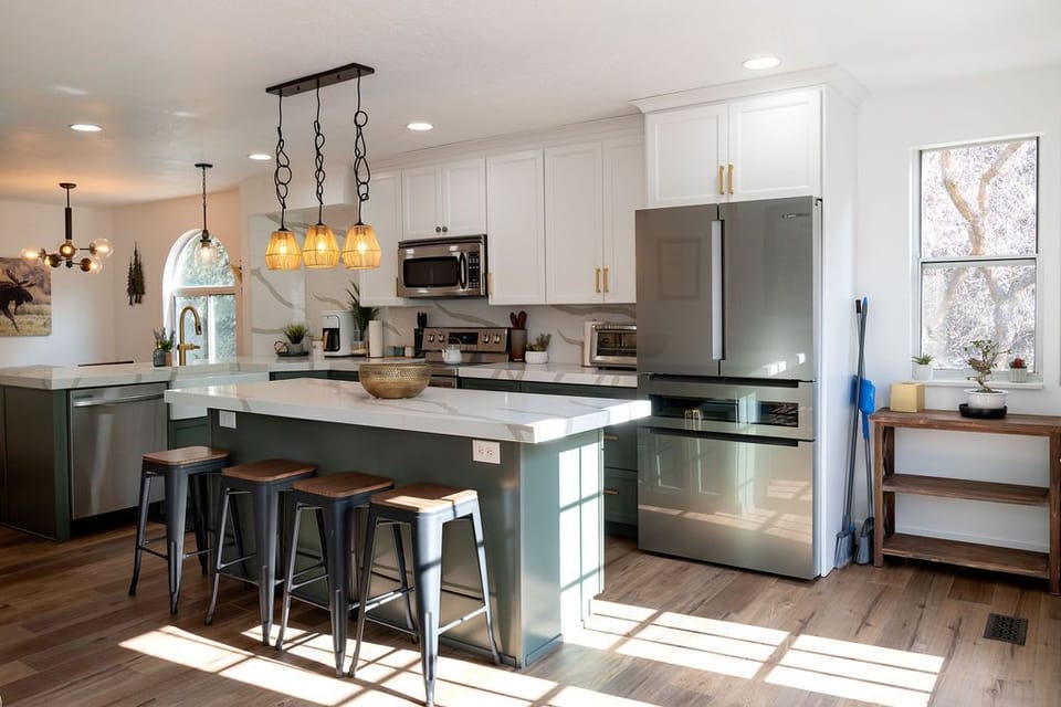 Renovated kitchen. Fully stocked with ALL of your cooking needs. 
