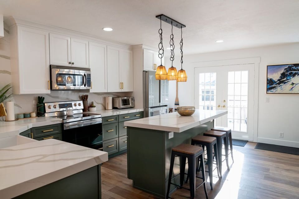 Renovated kitchen. Fully stocked with ALL of your cooking needs. 