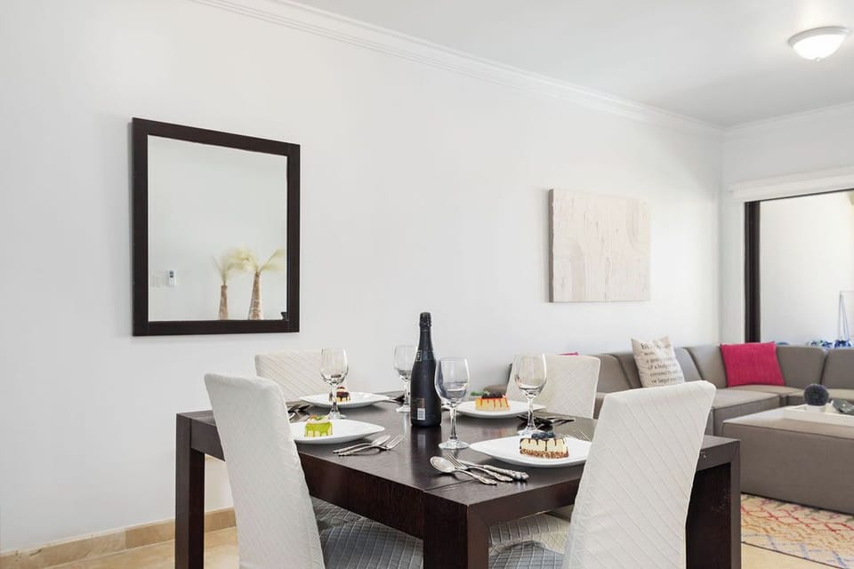 Elegant dining with space to spare in our 4-seater table setup.