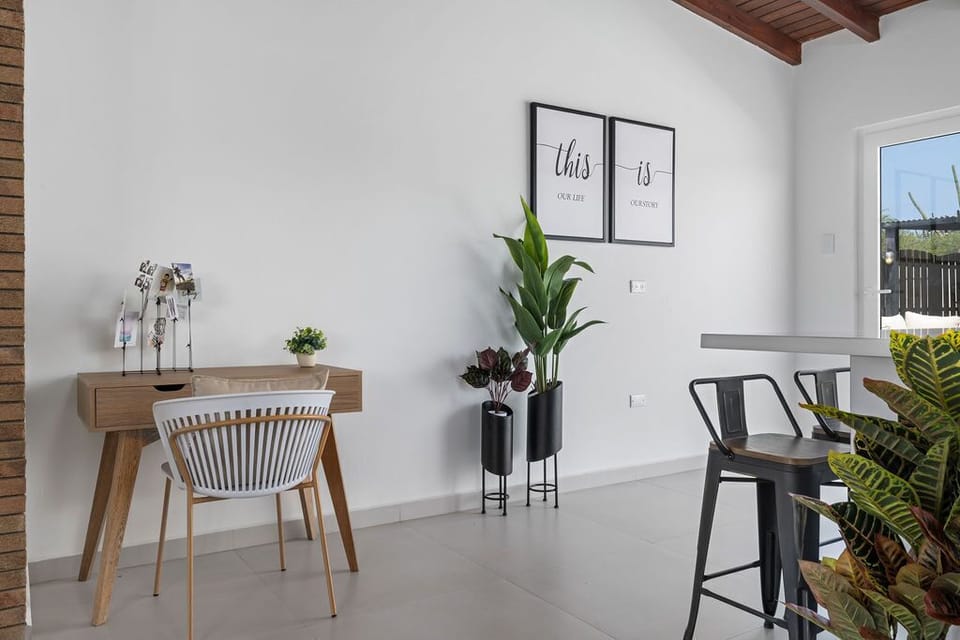 Dedicated workspace that is ideal for travelers who work or attend school remotely.