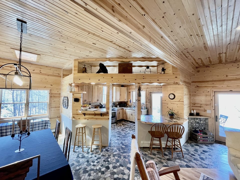 Dining area and kitchen