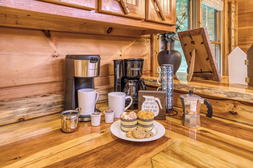 Drip coffee and Keurig - coffee pods provided