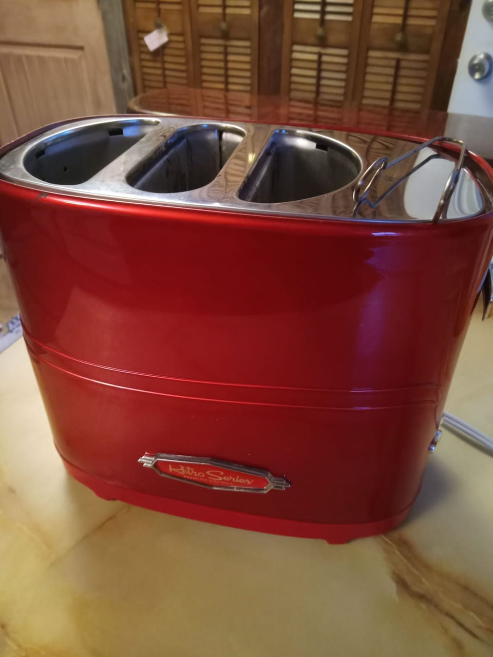 Hot dog cooker. 
