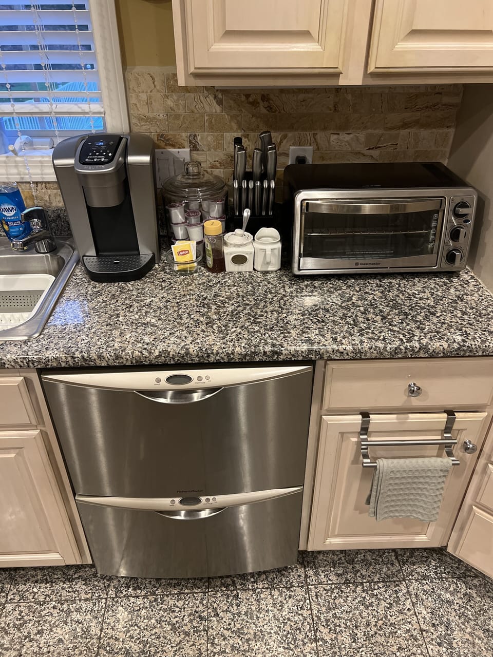 Coffee maker, toaster, dishwasher