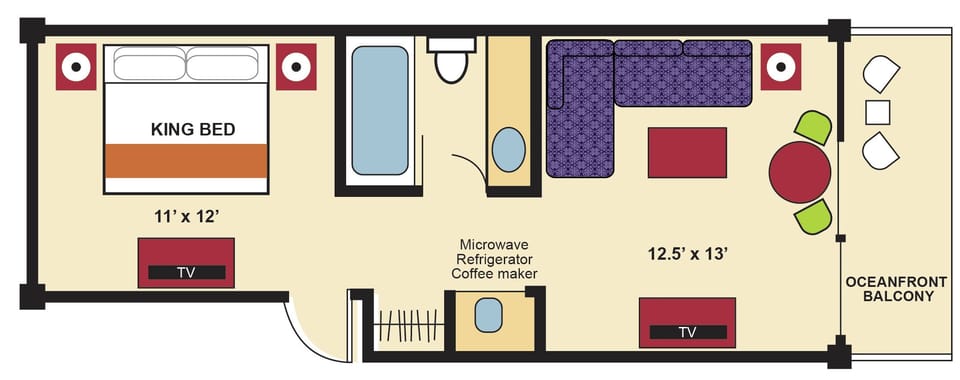 Standard Suite (floors 8 - 10) | 1 bedroom, in-room safe, blackout drapes, free WiFi