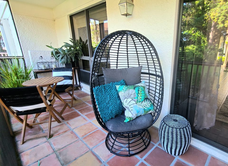 Grab a book, and curl up on the Patio