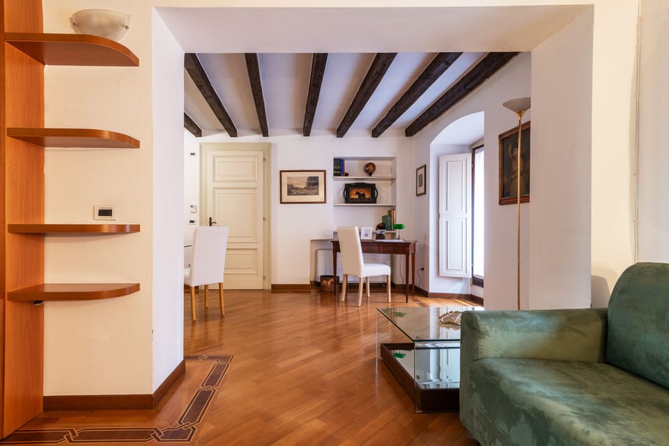 Apartment | Living area | 36-inch flat-screen TV with cable channels