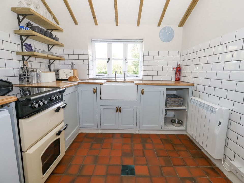 Fridge, dishwasher, electric kettle, toaster