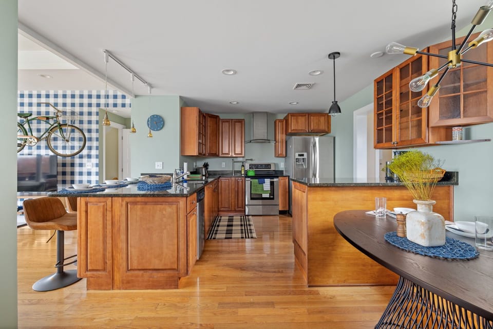 Experience culinary convenience in this well-equipped kitchen