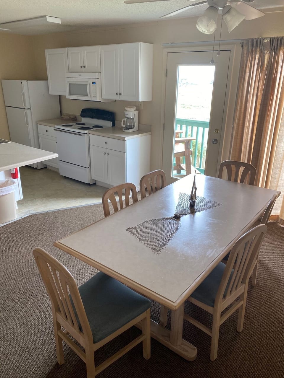 Open kitchen and dining room for easy access