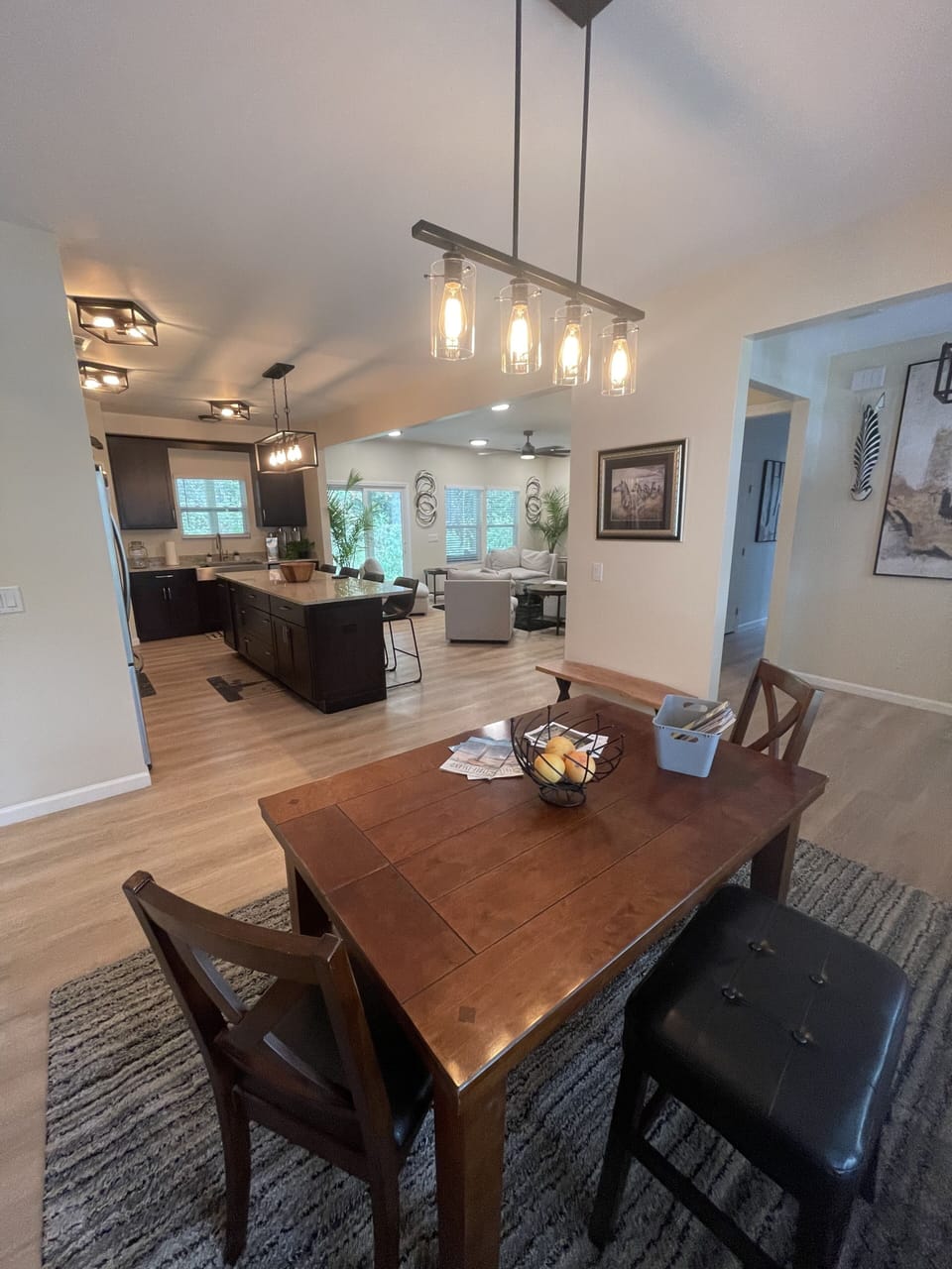 Dining, Kitchen, and Living