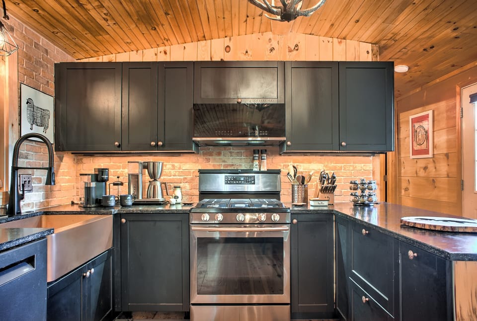 Kitchen is outfitted with a Gas Range