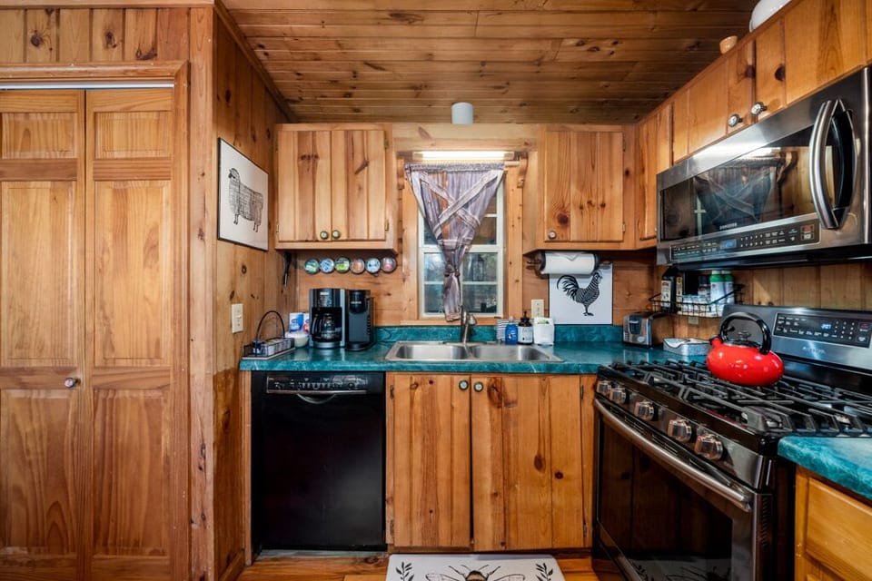 Kitchen is outfitted with a Gas Range
