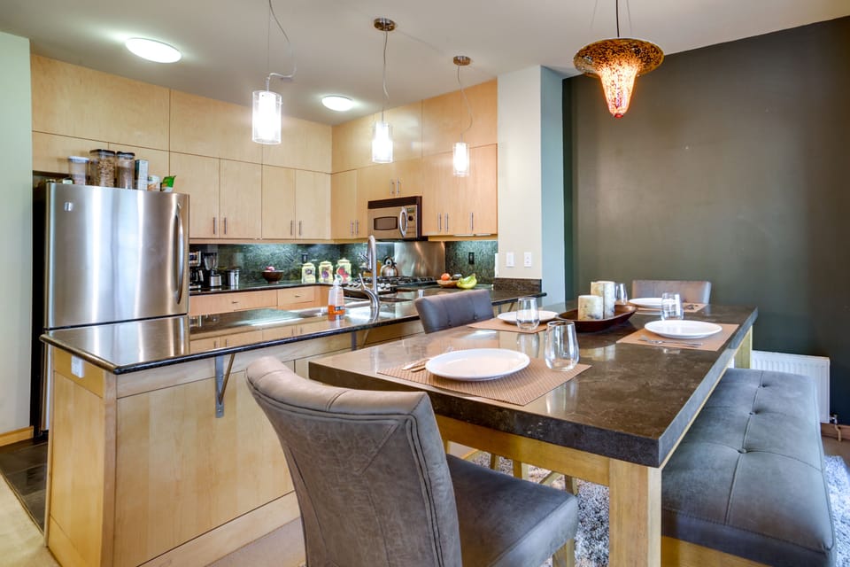 Kitchen | Indoor Fireplace | Step-Free Access Via Elevator