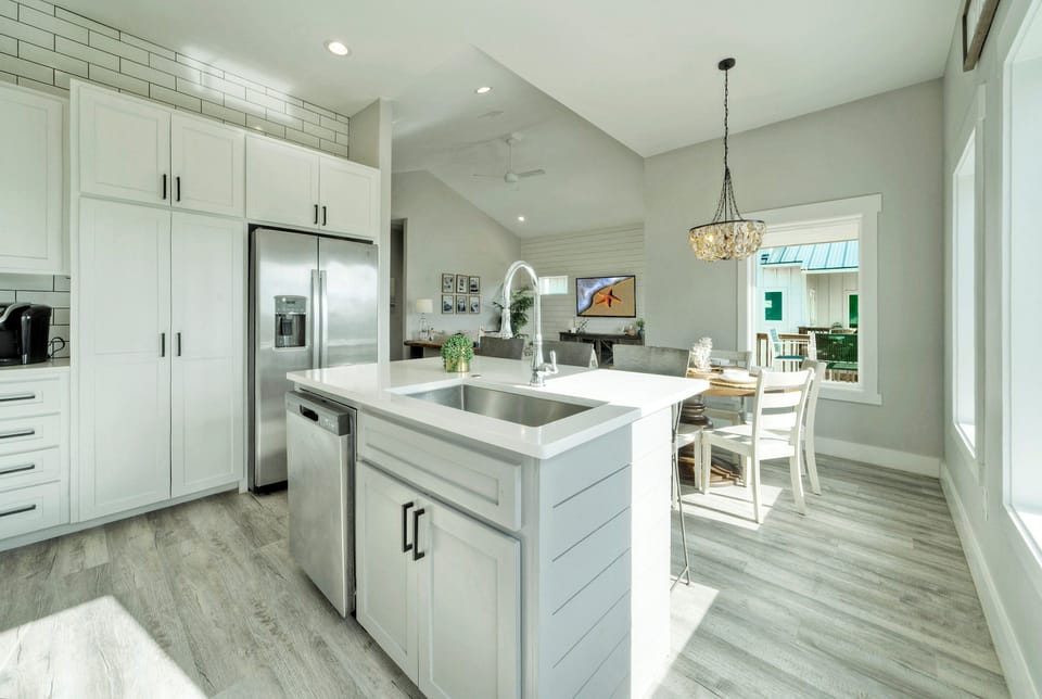 Fully-equipped kitchen makes at-home meals and snacks a breeze.