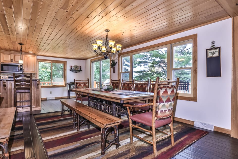 Beautiful dining room table to enjoy a home cooked meal