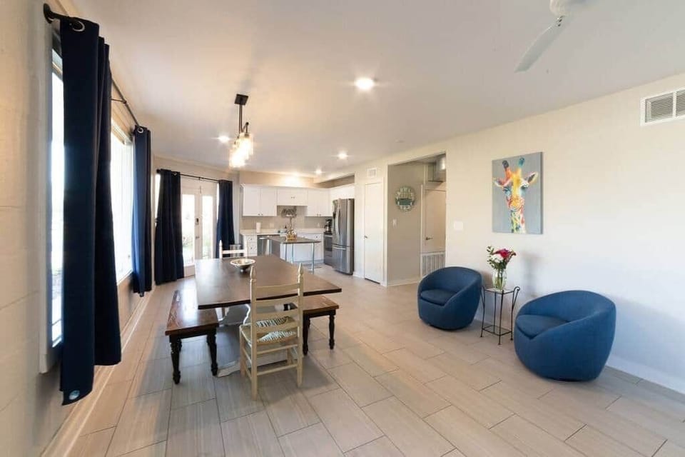 Two living areas provide space to relax and spread out