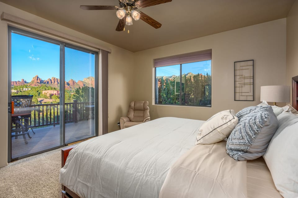 Master bedroom with deck access 