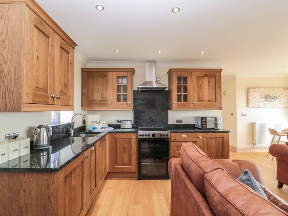 Fridge, dishwasher, electric kettle, toaster