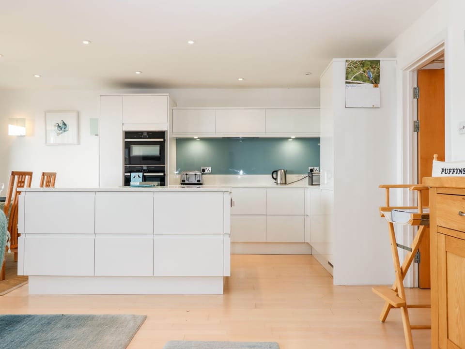Fridge, dishwasher, electric kettle, toaster