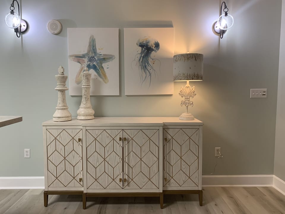 Side Board with new sconces