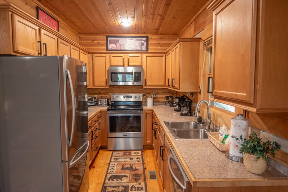 Your kitchen with plenty of storage and counter space for prep...