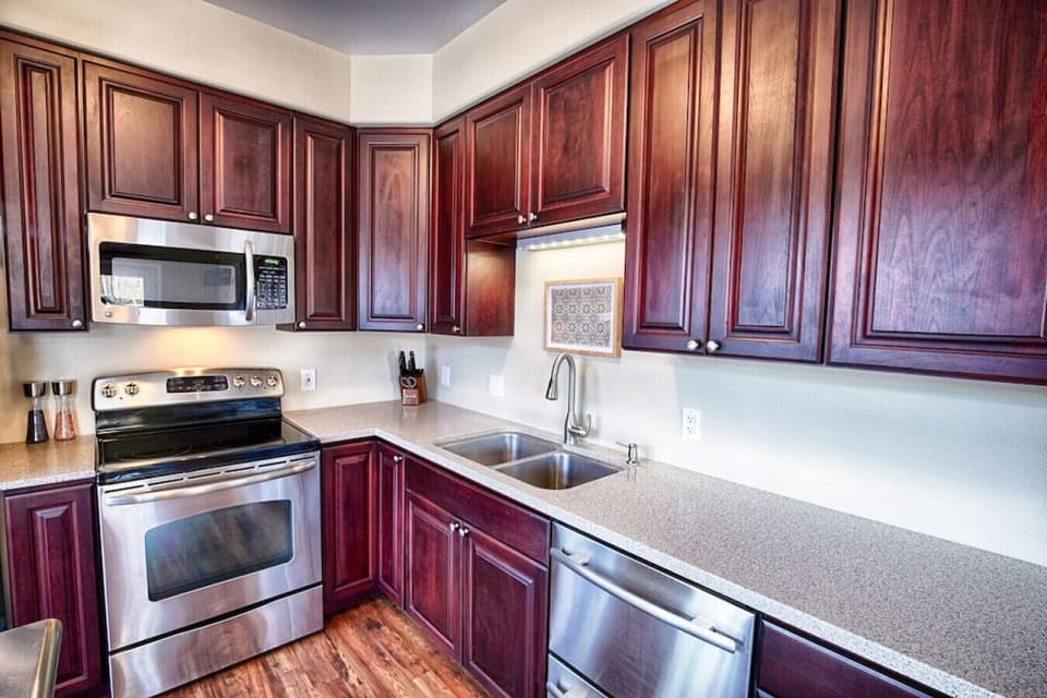 We supply plates, pots, pans, and all the other basics you will need for a good home cooked meal